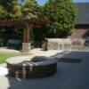 New Outdoor living space. Fire Pit, Outdoor kitchen, Pergola and Hibachi style teppanyaki table.